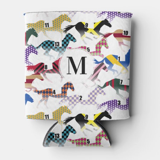 Van naar de paardenraces met het zijdepatroon van blikjeskoeler (Voorkant)