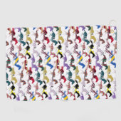 Van naar de paardenraces met het zijdepatroon van  golfhanddoek (Horizontaal)