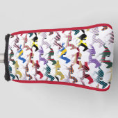 Van naar de paardenraces met het zijdepatroon van golfheadcover (Voorkant)