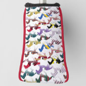 Van naar de paardenraces met het zijdepatroon van golfheadcover (Draai 90)