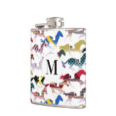 Van naar de paardenraces met het zijdepatroon van heupfles (Links)