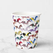 Van naar de paardenraces met het zijdepatroon van papieren bekers (Voorkant)