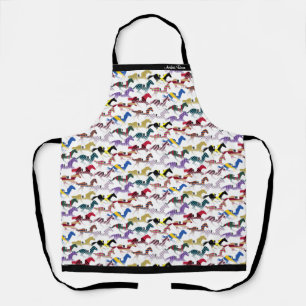 Van naar de paardenraces met het zijdepatroon van  schort