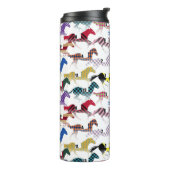 Van naar de paardenraces met het zijdepatroon van  thermosbeker (Gedraaid links)