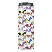Van naar de paardenraces met het zijdepatroon van  thermosbeker (Achterkant)