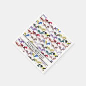 Van naar de paardenrennen Jockey Silk Pattern Napk Servet (Hoek)