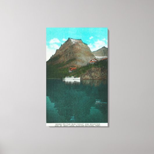 Van-naar-de-Zon Uitzicht Chalet Canvas Afdruk (Voorkant)