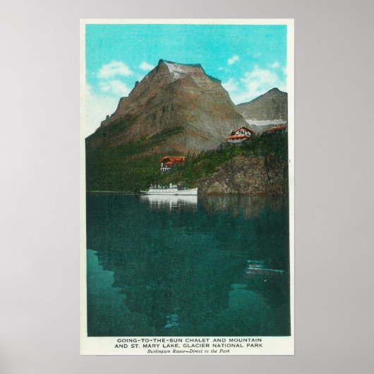 Van-naar-de-Zon Uitzicht Chalet Poster (Voorkant)