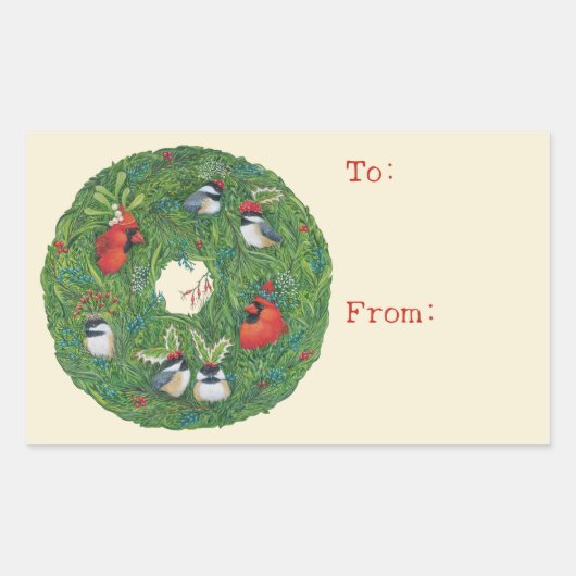 Van/naar Kerst stickers (Voorkant)