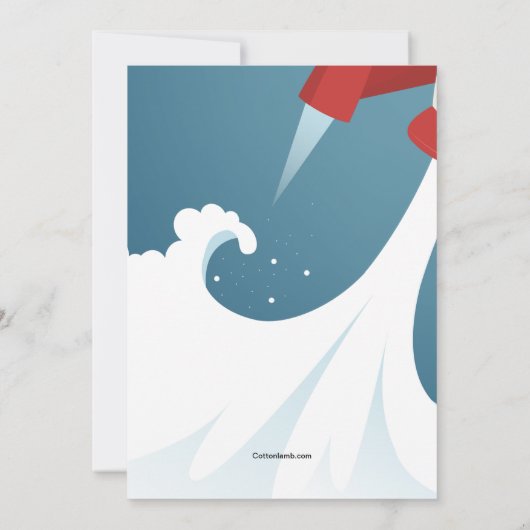 Van naar ruimteuitnodiging kaart (Achterkant)