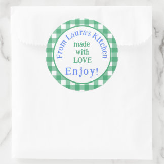 Van NAME Keuken met Liefde Groen Vinkje Ronde Sticker