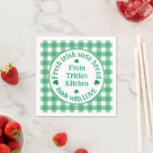 Van NAME Keuken met Liefde Iers Groen Geruit Servet (Insitu)