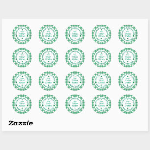 Van NAME Keuken met Liefde Iers K Groen Rut  Ronde Sticker