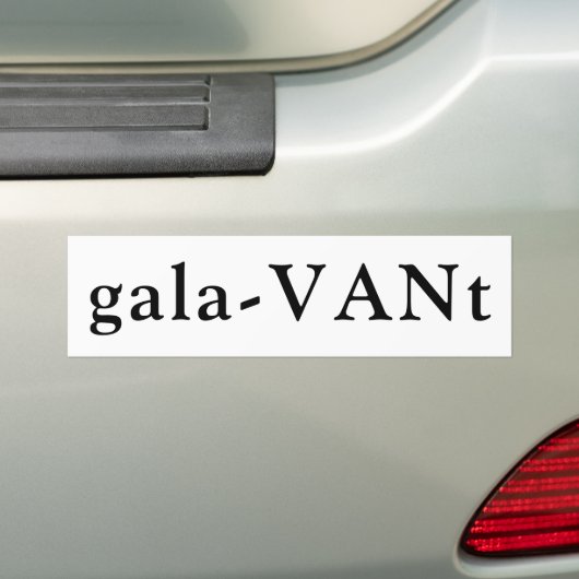 Van name reiscamper woordspel galavant wander bumpersticker (Op auto)