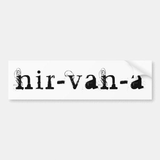 Van name reiscamper woordspel nirvana nir-van-a bumpersticker (Voorkant)