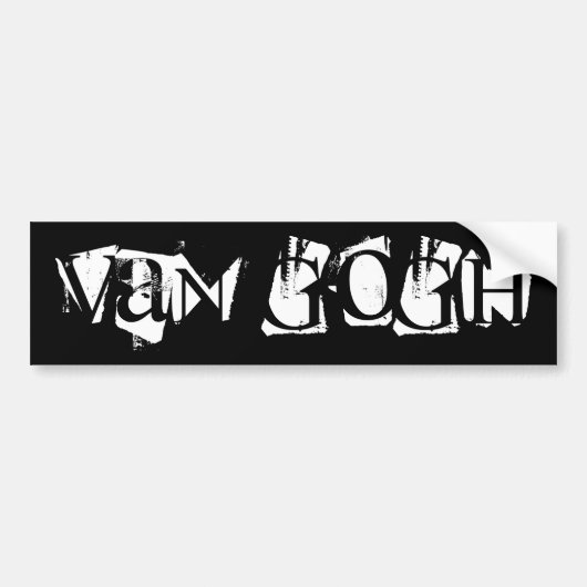 Van namen reizen kamperen woordspel van gogh go bumpersticker (Voorkant)