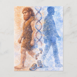 Van Neanderthaler tot Moderne Mens Postkaart Feestdagenkaart
