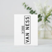 Van Ness Ave, San Francisco Street Sign Briefkaart (Staand voorkant)