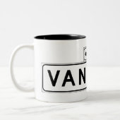 Van Ness Ave, San Francisco Street Sign Tweekleurige Koffiemok (Links)