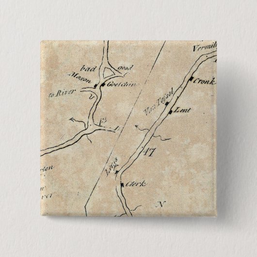 Van New York tot Poughkeepsie 10 Vierkante Button 5,1 Cm (Voorkant)