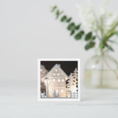 Van Nieuwe Thuis Verlichte Kersthuizen Informatiekaartje (Staand voorkant)