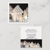 Van Nieuwe Thuis Verlichte Kersthuizen Informatiekaartje (Voorkant / Achterkant)