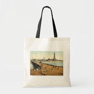 Van North Pier, Blackpool, Engeland foto Tote Bag