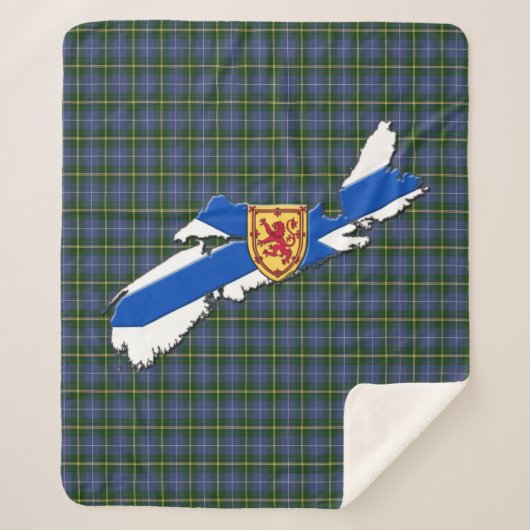 Van Nova Scotia tartan Sherpa Blanket houden Deken (Voorkant)