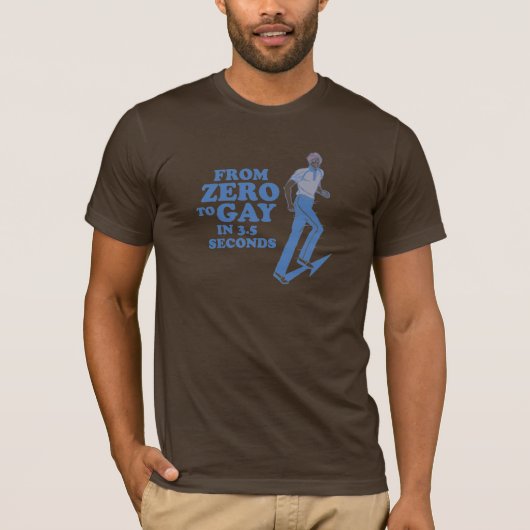 VAN NUL TOT HOMO IN 3 SECONDEN T-SHIRT (Voorkant)