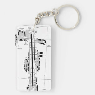 Van Nuys Airport-kaart/Sleutelhanger taxisdiagram Sleutelhanger