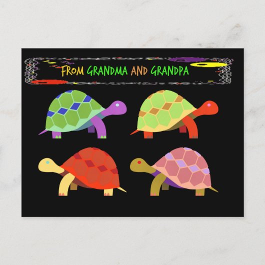 Van oma en opa, alleen voor kleinkinderen briefkaart (Voorkant)