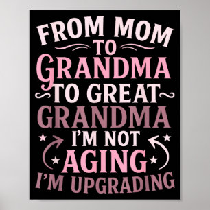 Van oma tot overgrootmoeder upgrade nieuwe oma poster