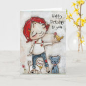 Van ons allemaal - Birthday Kaart (Gele Bloem)