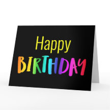 Van ons allemaal grote kleurrijke Unisex Birthday