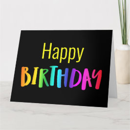 Van ons allemaal grote kleurrijke Unisex Birthday  Kaart