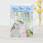 Van ons allemaal / Happy Vaderdag - Vogels Kaart (Gele Bloem)