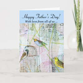 Van ons allemaal / Happy Vaderdag - Vogels Kaart