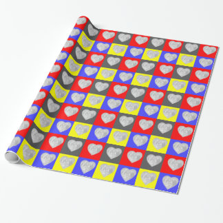 Van ons allemaal - kleurrijke foto-sjabloon cadeau cadeaupapier