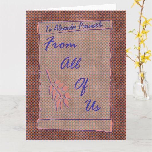 Van ons allemaal  oversized Scroll Kaart (Gele Bloem)