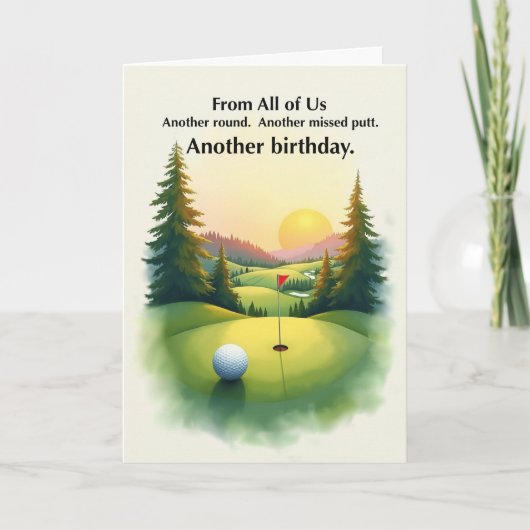 Van Ons Allen Grappige Golf Verjaardag Gemiste Put Kaart (Voorkant)