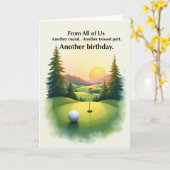 Van Ons Allen Grappige Golf Verjaardag Gemiste Put Kaart (Gele Bloem)