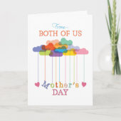 Van ons beiden, Cute Moederdag Rainbow Clouds Kaart (Voorkant)