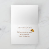 Van ons beiden die op de Thanksgiving Zonnebloem b Kaart (Binnen)