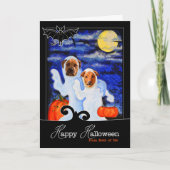 van ons beiden | Halloween Funny Ghost Dogs Kaart (Voorkant)