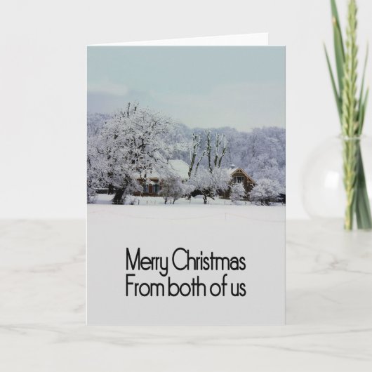 Van ons beiden... kerstkaart feestdagen kaart (Voorkant)