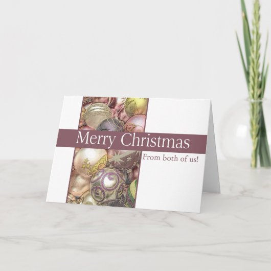 Van ons beiden... kerstkaart feestdagen kaart (Voorkant)