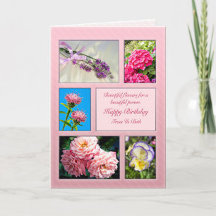 Van ons beiden, mooie bloemen verjaardagskaart kaart