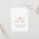 Van ons beiden Sweet Girls Moederdag Flat Kaart (Voorkant / Achterkant in situ)