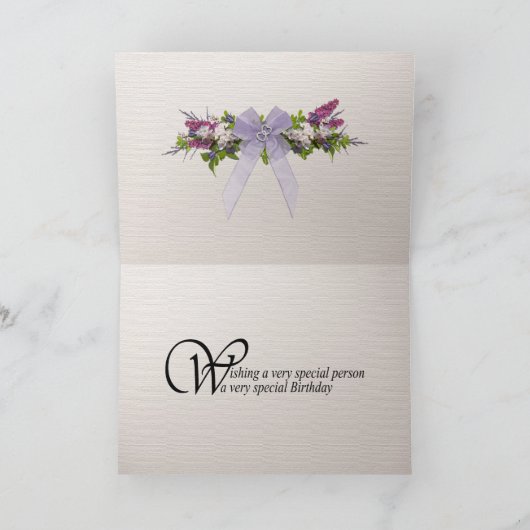 Van ons de hele verjaardag met alstromeria lily bl kaart (Binnen)