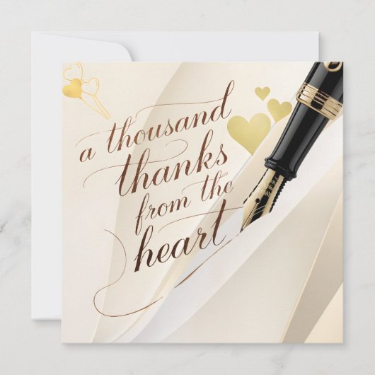 Van ons hart naar het uwe bedankkaartje (Voorkant)